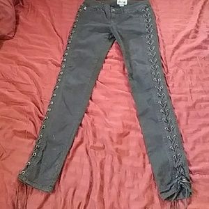 Royal Bones Side Lace Up Pants